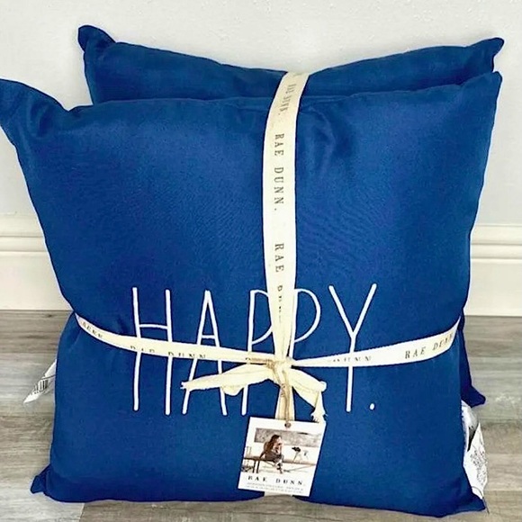 Rae Dunn Other - HAPPY PLACE new Rae Dunn Outdoor Pillow Set💙